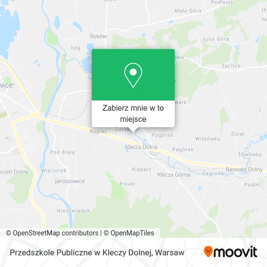 Mapa Przedszkole Publiczne w Kleczy Dolnej