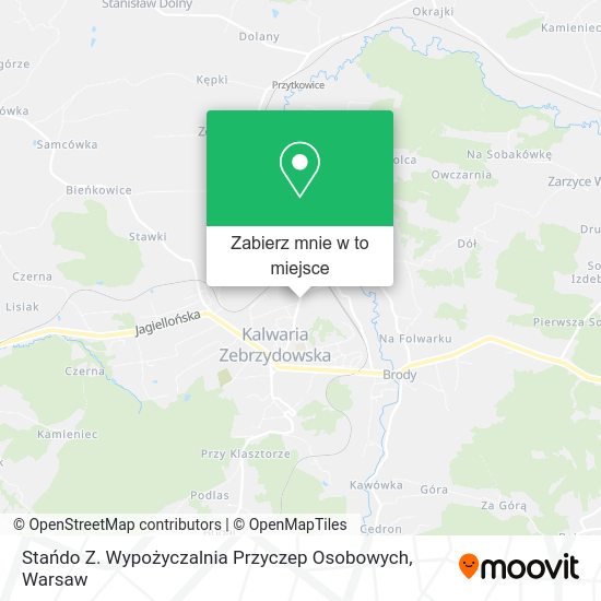 Mapa Stańdo Z. Wypożyczalnia Przyczep Osobowych