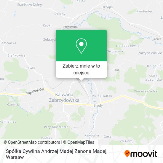 Mapa Spółka Cywilna Andrzej Madej Zenona Madej