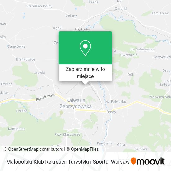 Mapa Małopolski Klub Rekreacji Turystyki i Sportu