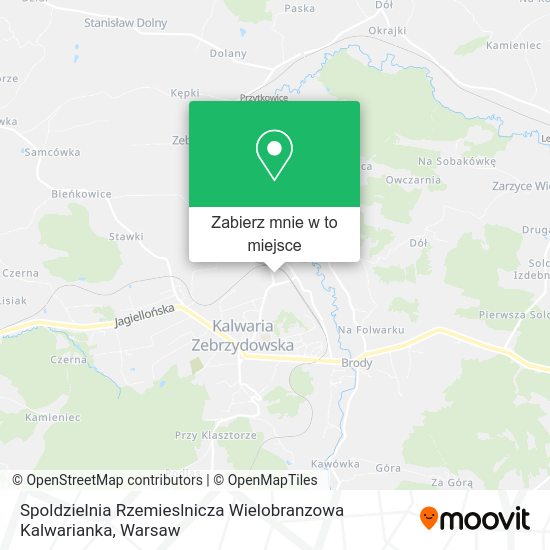 Mapa Spoldzielnia Rzemieslnicza Wielobranzowa Kalwarianka