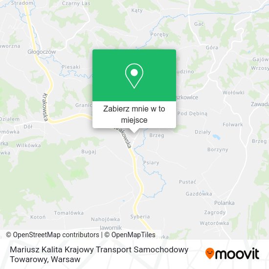 Mapa Mariusz Kalita Krajowy Transport Samochodowy Towarowy