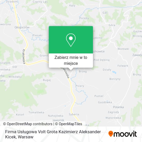 Mapa Firma Usługowa Volt Grota Kazimierz Aleksander Kicek