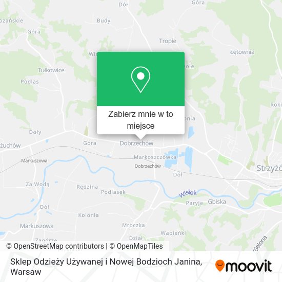 Mapa Sklep Odzieży Używanej i Nowej Bodzioch Janina