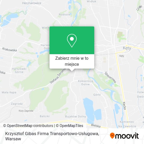 Mapa Krzysztof Gibas Firma Transportowo-Usługowa