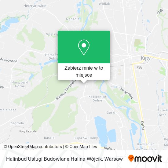 Mapa Halinbud Usługi Budowlane Halina Wójcik