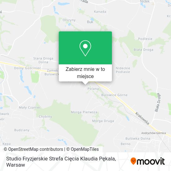 Mapa Studio Fryzjerskie Strefa Cięcia Klaudia Pękala