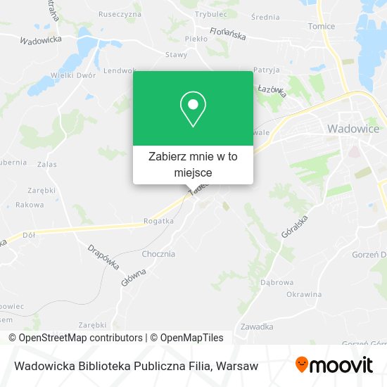 Mapa Wadowicka Biblioteka Publiczna Filia