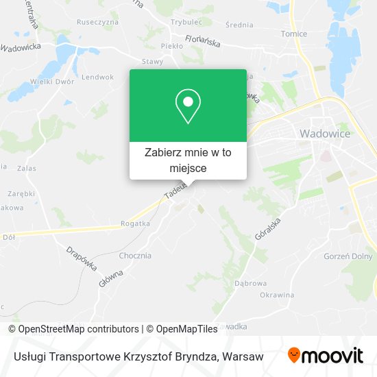 Mapa Usługi Transportowe Krzysztof Bryndza