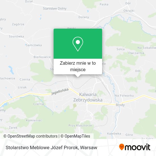 Mapa Stolarstwo Meblowe Józef Prorok