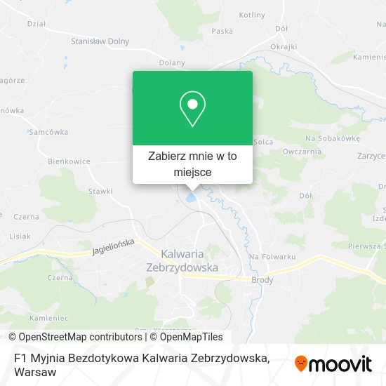 Mapa F1 Myjnia Bezdotykowa Kalwaria Zebrzydowska