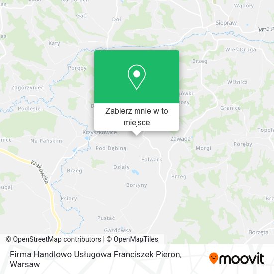 Mapa Firma Handlowo Usługowa Franciszek Pieron