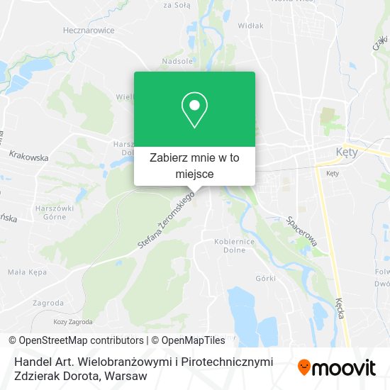 Mapa Handel Art. Wielobranżowymi i Pirotechnicznymi Zdzierak Dorota