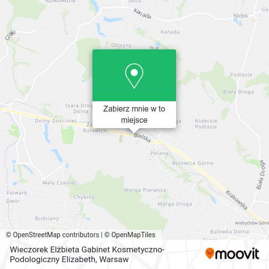 Mapa Wieczorek Elżbieta Gabinet Kosmetyczno-Podologiczny Elizabeth