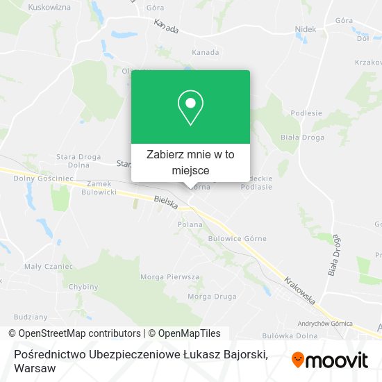 Mapa Pośrednictwo Ubezpieczeniowe Łukasz Bajorski