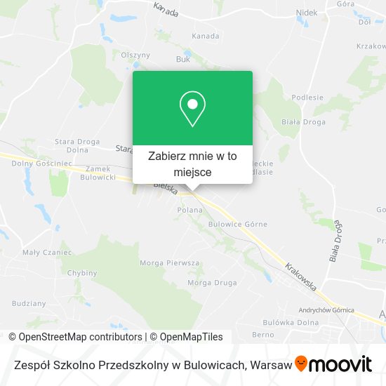 Mapa Zespół Szkolno Przedszkolny w Bulowicach