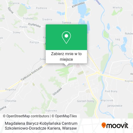 Mapa Magdalena Barycz-Kobylańska Centrum Szkoleniowo-Doradcze Kariera