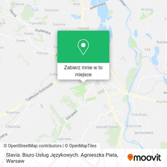 Mapa Slavia. Biuro Usług Językowych. Agnieszka Piela