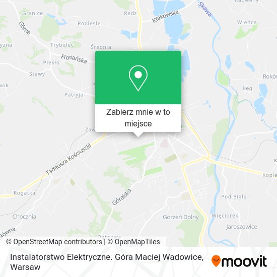 Mapa Instalatorstwo Elektryczne. Góra Maciej Wadowice