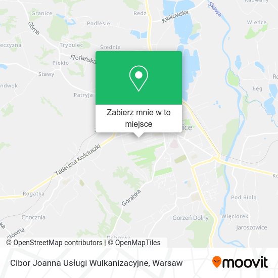 Mapa Cibor Joanna Usługi Wulkanizacyjne