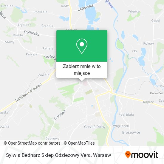 Mapa Sylwia Bednarz Sklep Odziezowy Vera