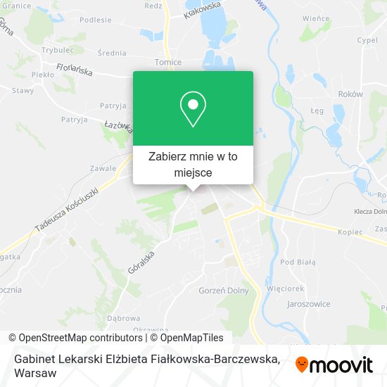 Mapa Gabinet Lekarski Elżbieta Fiałkowska-Barczewska