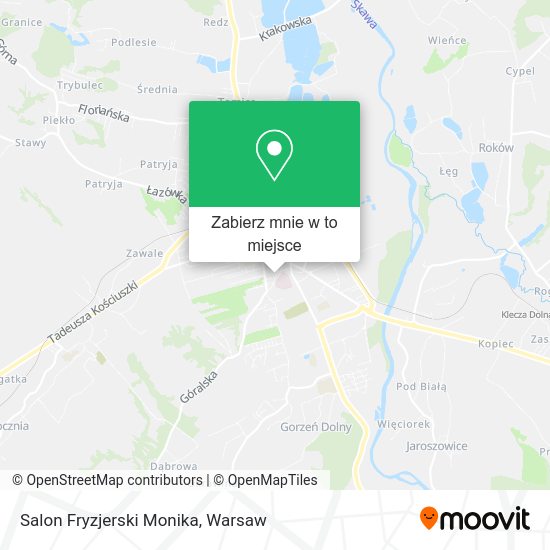 Mapa Salon Fryzjerski Monika