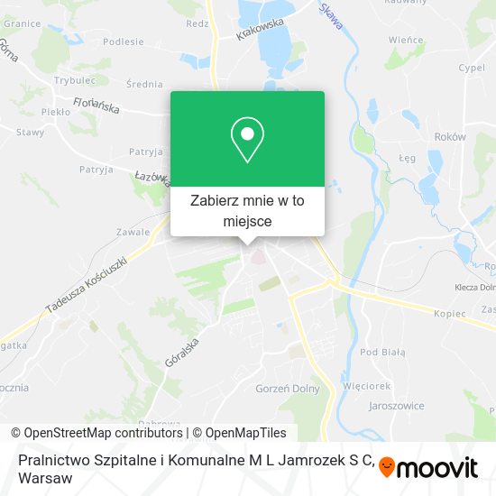 Mapa Pralnictwo Szpitalne i Komunalne M L Jamrozek S C