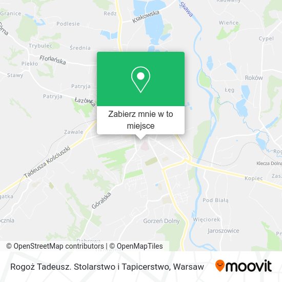 Mapa Rogoż Tadeusz. Stolarstwo i Tapicerstwo