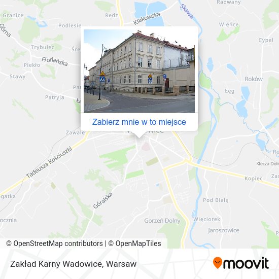 Mapa Zakład Karny Wadowice