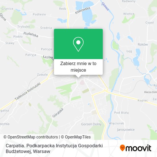 Mapa Carpatia. Podkarpacka Instytucja Gospodarki Budżetowej