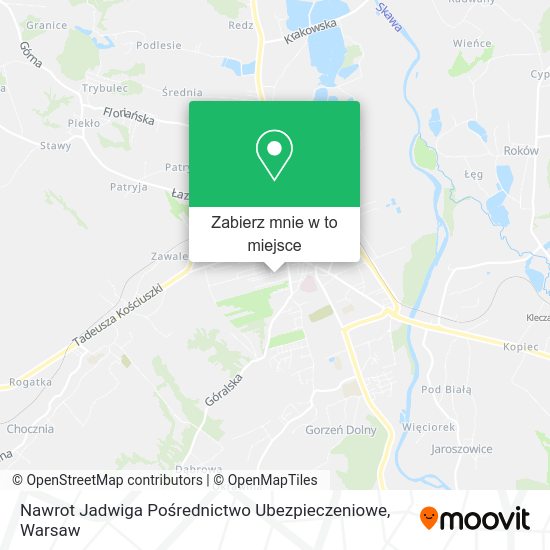 Mapa Nawrot Jadwiga Pośrednictwo Ubezpieczeniowe