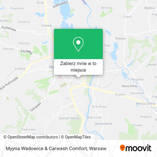 Mapa Myjnia Wadowice & Carwash Comfort