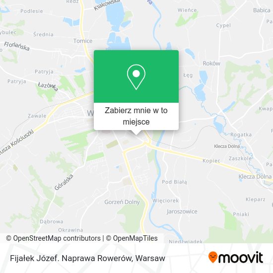 Mapa Fijałek Józef. Naprawa Rowerów