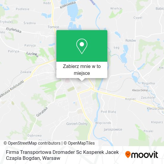 Mapa Firma Transportowa Dromader Sc Kasperek Jacek Czapla Bogdan