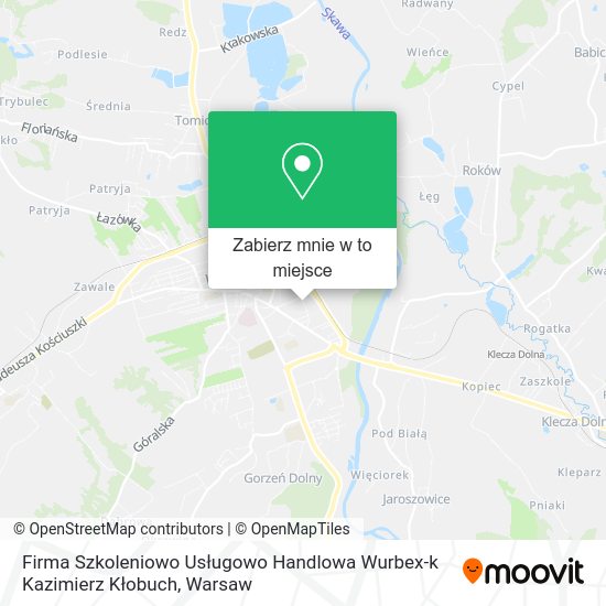 Mapa Firma Szkoleniowo Usługowo Handlowa Wurbex-k Kazimierz Kłobuch