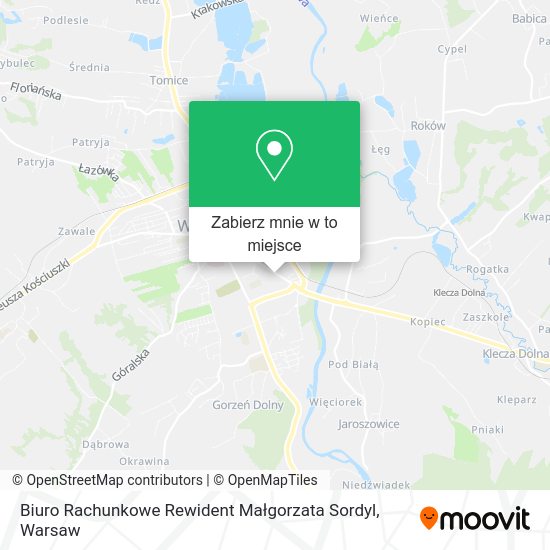 Mapa Biuro Rachunkowe Rewident Małgorzata Sordyl