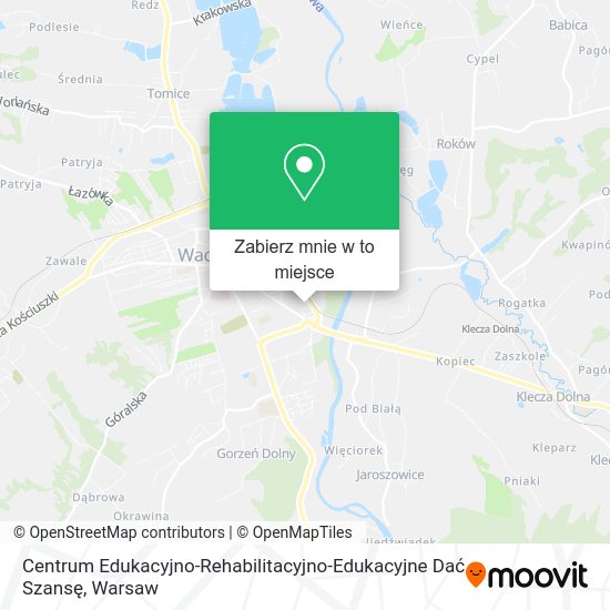 Mapa Centrum Edukacyjno-Rehabilitacyjno-Edukacyjne Dać Szansę