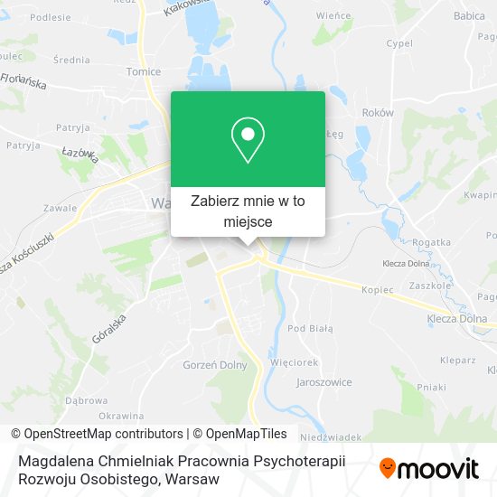 Mapa Magdalena Chmielniak Pracownia Psychoterapii Rozwoju Osobistego