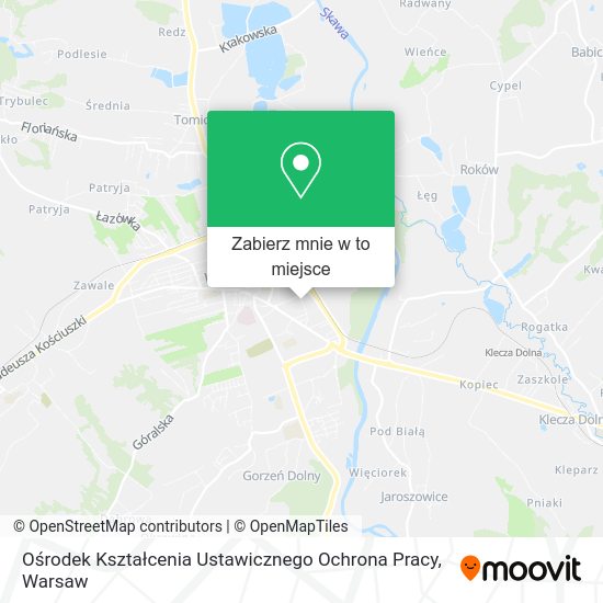 Mapa Ośrodek Kształcenia Ustawicznego Ochrona Pracy