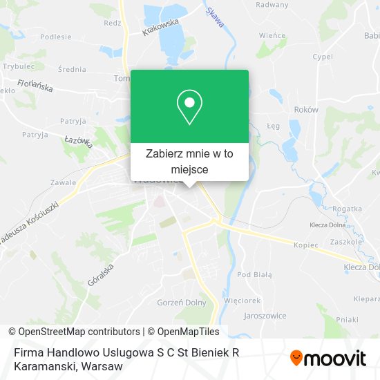 Mapa Firma Handlowo Uslugowa S C St Bieniek R Karamanski
