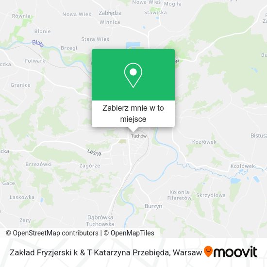 Mapa Zakład Fryzjerski k & T Katarzyna Przebięda