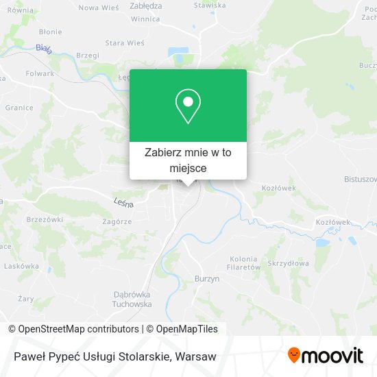 Mapa Paweł Pypeć Usługi Stolarskie