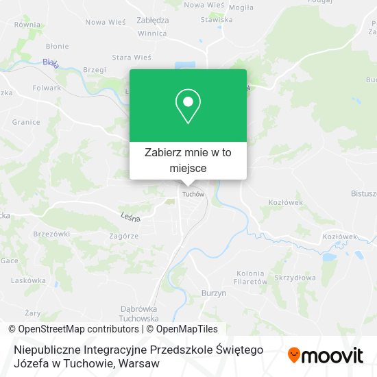 Mapa Niepubliczne Integracyjne Przedszkole Świętego Józefa w Tuchowie