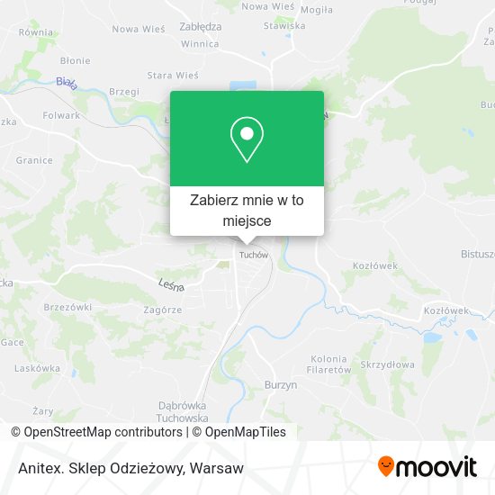 Mapa Anitex. Sklep Odzieżowy