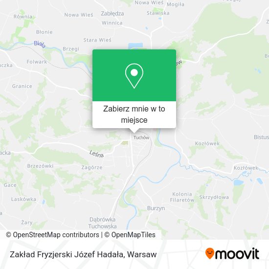 Mapa Zakład Fryzjerski Józef Hadała