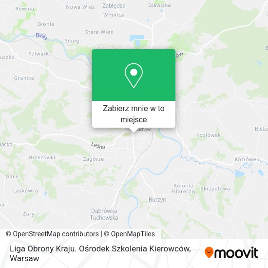 Mapa Liga Obrony Kraju. Ośrodek Szkolenia Kierowców