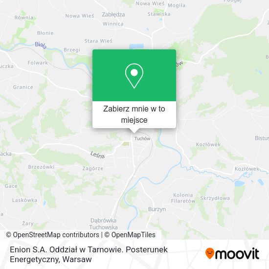 Mapa Enion S.A. Oddział w Tarnowie. Posterunek Energetyczny