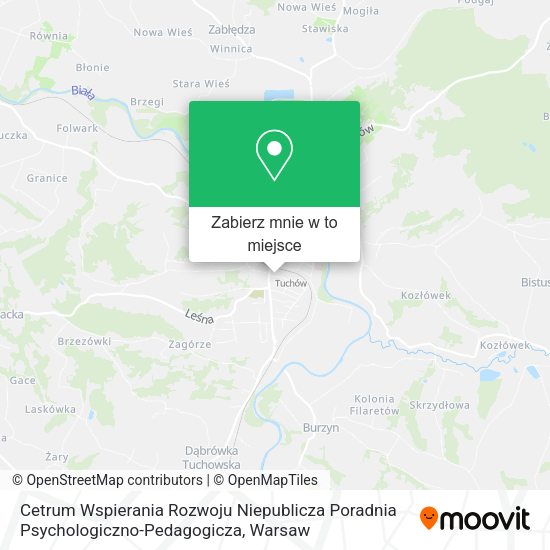 Mapa Cetrum Wspierania Rozwoju Niepublicza Poradnia Psychologiczno-Pedagogicza