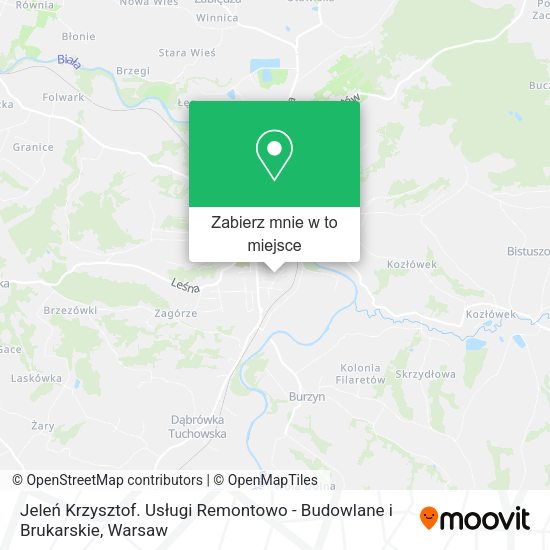 Mapa Jeleń Krzysztof. Usługi Remontowo - Budowlane i Brukarskie